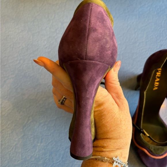 Prada Fairies suede high heels shoes size 40 - Picture 4 of 12